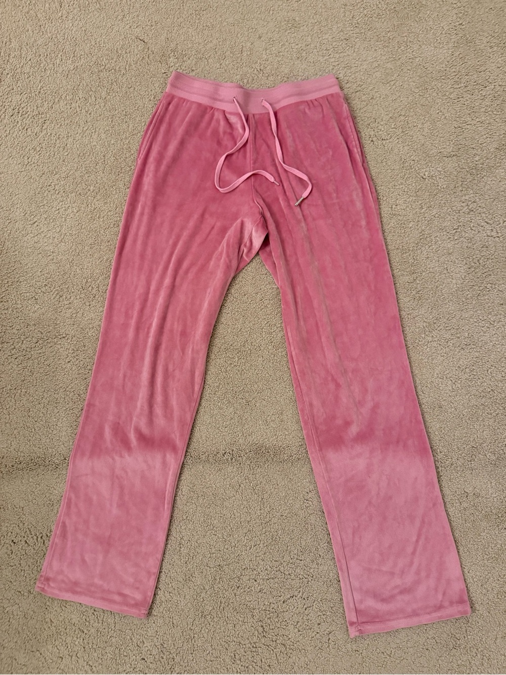 Juicy Couture Rose Pink Velour Drawstring Lounge Pants
